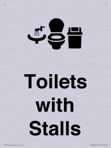 Toilets: Stalls and Wash Basin with Sanitary Bin